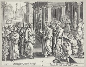 Elymas förblindande av Adriaen Collaert
