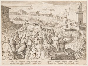 Valjakt av kejsar Claudius i hamnen i Ostia, pl. 19 i serien Game, Birds and Fish