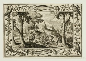 Wolf Hunt, från Landscapes with Old and New Testament Scenes och Jaktscener