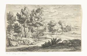 Landskap med begravningsmonument av Adriaen Frans Boudewyns