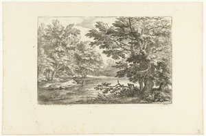 Landskap med liten sjö av Adriaen Frans Boudewyns