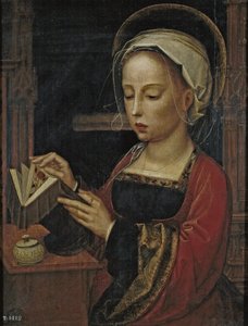 Maria Magdalena som läser av Adriaen Isenbrandt or Isenbrant