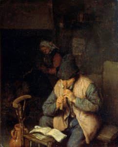 En flöjtist, c1660 av Adriaen Jansz. van Ostade