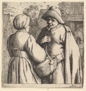 Samtal på gatan, 1610-85. av Adriaen Jansz. van Ostade