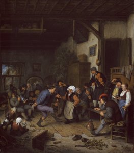 Merrymakers in a gästgiveri, 1674 av Adriaen Jansz. van Ostade
