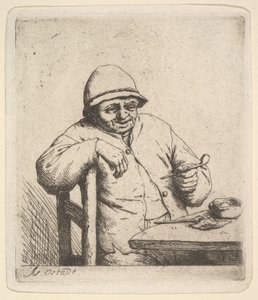 Bonde med pipa, 1640-80. av Adriaen Jansz. van Ostade