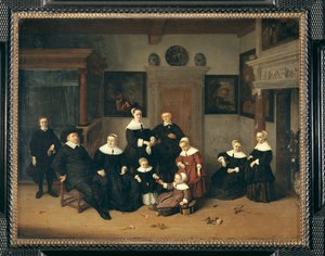 Familjeporträtt, tidigare känt som målarens familj - Familjeporträtt ... av Adriaen Jansz. van Ostade