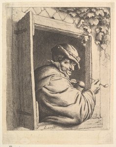 Rökare vid fönstret, 1610-85. av Adriaen Jansz. van Ostade