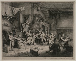 Dansen i värdshuset, 1652. av Adriaen Jansz. van Ostade