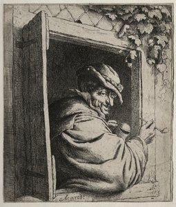 Rökaren vid fönstret. av Adriaen Jansz. van Ostade