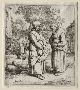 De två Gossips. av Adriaen Jansz. van Ostade