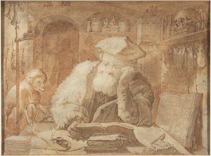 dr. Faust i sitt arbetsrum av Adriaen Matham