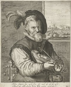 Gammal spelman av Adriaen Matham