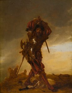 En schweizisk soldat: A Mercenary, c.1609-62 (olja på panel)