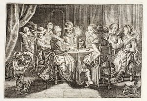 Habitus ger förhårdnader, illustration från "Emblemata of Zinne-werk" av Johannes de Brune (1589-1658), Jan Jacobs Schipper, Amsterdam, 1661 av Adriaen Pietersz van de Venne