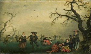 Skridskoåkare av Adriaen Pietersz van de Venne