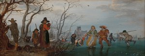 Winter (Nöjen på isen) av Adriaen Pietersz van de Venne