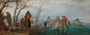 Winter (Nöjen på isen) av Adriaen Pietersz van de Venne