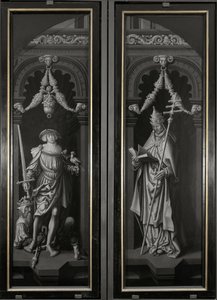 Triptyk av Saint Pancrazio, slutna paneler (olja på trä av Adriaen Ysenbrandt