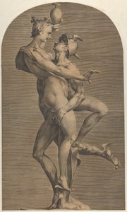 Mercury Abducting Psyche, ca. 1620. av Adriaen de Vries