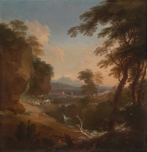Landskap med avlägsna berg, ca. 1698.