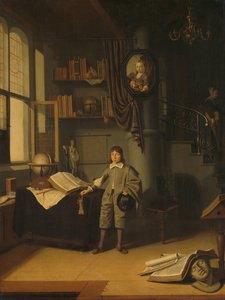 Ung man i en studie av Adriaen van Gaesbeeck