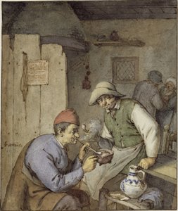 Bönder i värdshuset av Adriaen van Ostade