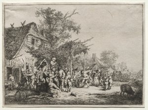 Festival under spaljén av Adriaen van Ostade