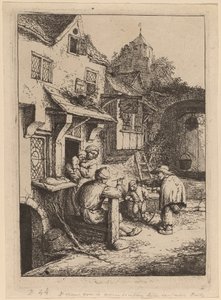 Puckelryggig spelman av Adriaen van Ostade