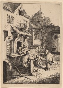 Puckelryggig spelman av Adriaen van Ostade
