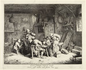 Livsnjutaren i sällskap (Frukosten) av Adriaen van Ostade