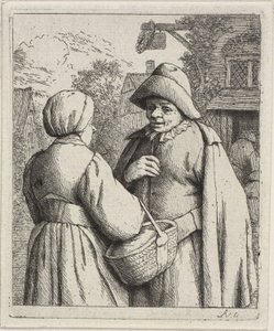 Man och kvinna samtalar av Adriaen van Ostade