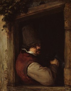 Man med en tank vid ett fönster av Adriaen van Ostade