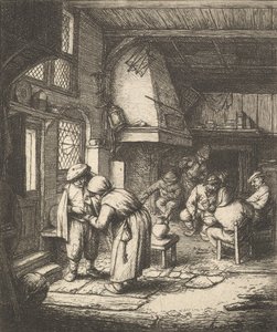 Bonde som betalade sin räkning, 1610-85. av Adriaen van Ostade