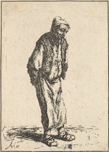 Bonde med händerna bakom ryggen, 1610-85. av Adriaen van Ostade