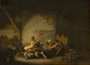 Bönder som gör sig lustiga av Adriaen van Ostade