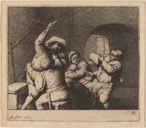 Bondebråk av Adriaen van Ostade