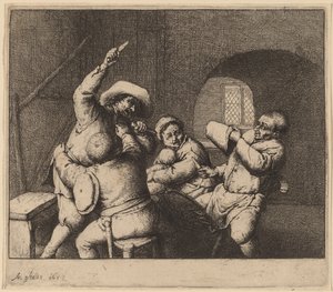 Bondebråk av Adriaen van Ostade