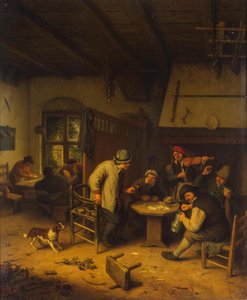 Bönder på en krog av Adriaen van Ostade