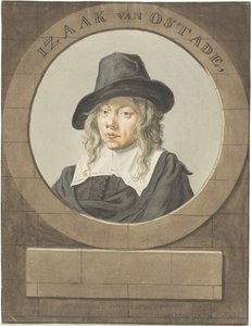 Porträtt av Isaac van Ostade av Adriaen van Ostade