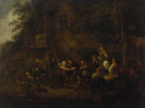 Fest på landsbygden av Adriaen van Ostade