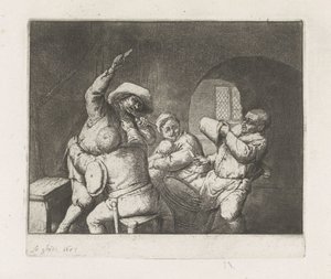 Argumenterande kortspelare av Adriaen van Ostade