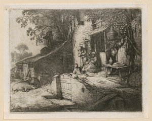 Spinnerska av Adriaen van Ostade