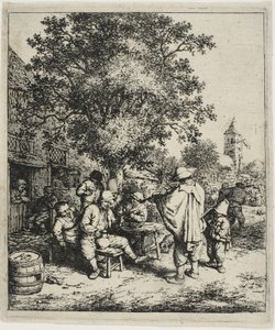 Spelmannen och Hurdy-Gurdy Boy av Adriaen van Ostade