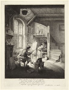 Målaren i sin ateljé av Adriaen van Ostade