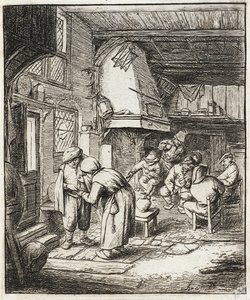 Bonden betalar sin skuld av Adriaen van Ostade
