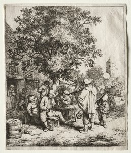 Spelmannen och snurren av Adriaen van Ostade