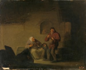 Två bönder och en kvinna sjunger av Adriaen van Ostade