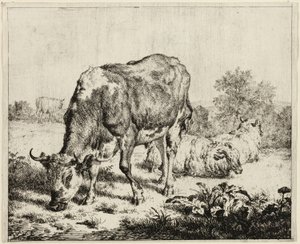 En ko och tre får av Adriaen van de Velde
