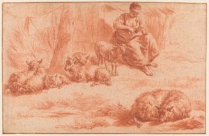 Herdinna med får av Adriaen van de Velde